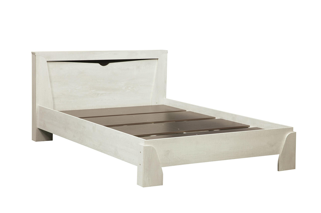 Кровать 33.07 Лючия с настилом (900) Бетон пайн белый/венге