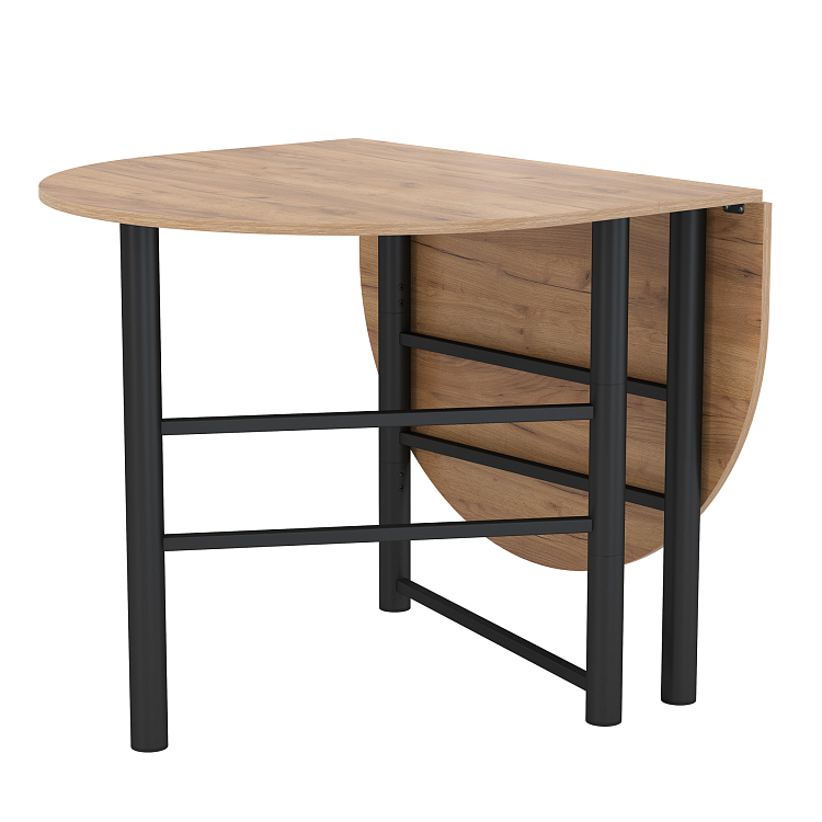 Стол 42.41 Октава раскладной дуб золотой/металл черный
