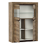 Шкаф комбинированный 33.15 Лючия кейптаун/венге/белый/стекло