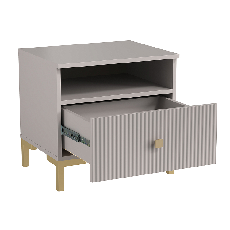 Тумба прикроватная 94.09 Модена кашемир/ДВПО серый камень