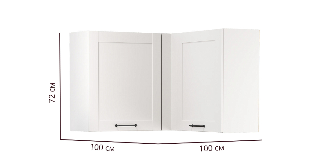 Кухня Аризона (угол) белый/столешница дуб вотан/ДВПО белый/ПВХ софт белый 0,3мм/профиль ПВХ белый О