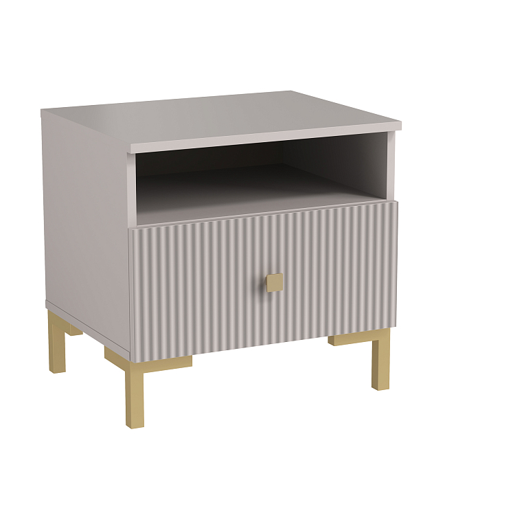 Тумба прикроватная 94.09 Модена кашемир/ДВПО серый камень