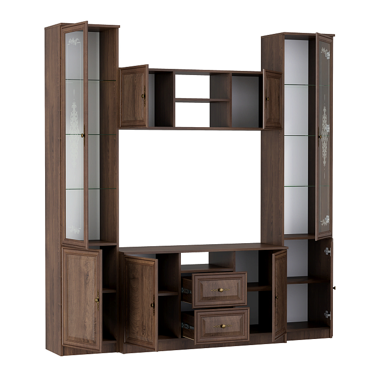 Стенка 06.87 Габриэлла Дуб кальяри/дуб коньяк/дуб кальяри патина