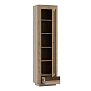 Шкаф витрина 34.06 Фантазия дуб каньон/дуб кальяри/профиль masa decor дуб каньон/ДВПО венге/стекло
