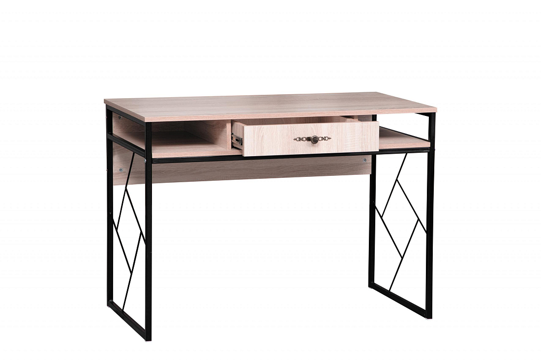 Стол Скарлетт Металл черный / дуб сонома