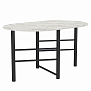 Стол 42.41 Октава раскладной мрамор белый/металл черный