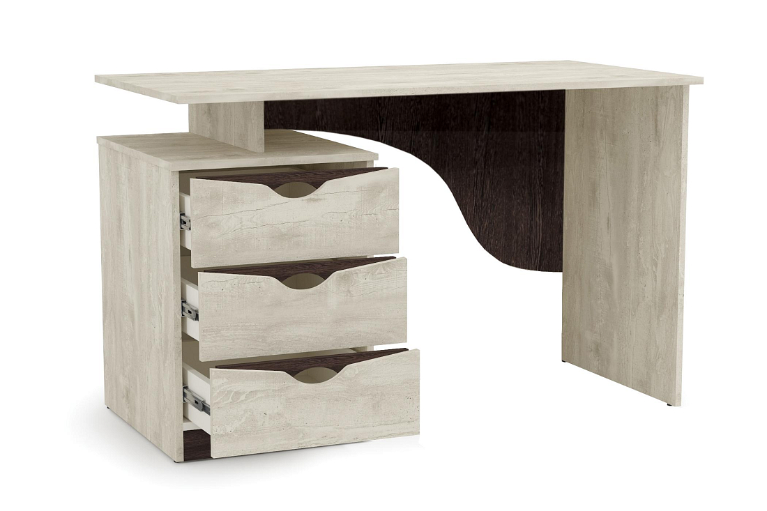 Стол письменный 33.23 Лючия Бетон пайн белый/венге